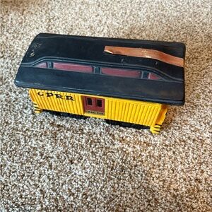Yellow and Black Train Car McCormick Bourbon Decanter